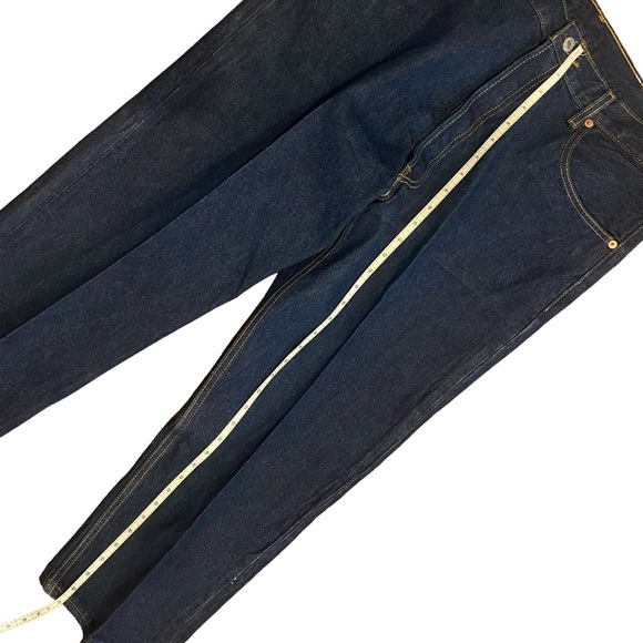 Levi's 501 XX Jeans Blank Red Tag Black Batwing Men Dark Wash 40x30 Actual 38x26 - Picture 15 of 15